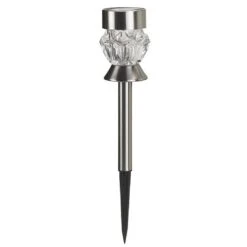 Smart Solar Crystal Glass Solar Stake Light - 4 Pack -Happy Garden 1011214 5