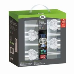 Smart Solar Crystal Glass Solar Stake Light - 4 Pack -Happy Garden 1011214 6