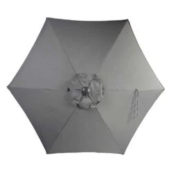 Supremo Grey 3m Riviera Deluxe Parasol -Happy Garden 1058282 2