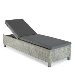 Kettler Palma White Wash Lounger With Cushion -Happy Garden 1105199 4