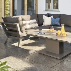 LIFE Timber Deluxe Corner Dining Set With Adjustable Table -Happy Garden 1106366 5