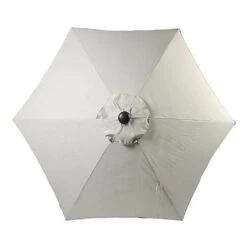 Supremo French Grey 2.5m Riviera Deluxe Parasol -Happy Garden 1135228 2