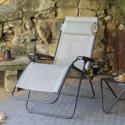 Lafuma RSXA Clip Relaxer Chair - Seigle -Happy Garden 1170453 2