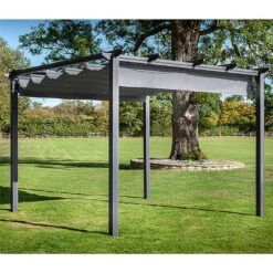 Hartman Roma 3x3m Square Pergola Grey 5 Hartman Roma 3x3m Square Pergola Grey -Happy Garden 1172413 2