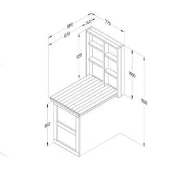 Forest Fold Down Wall Garden Bar -Happy Garden 1227077 5