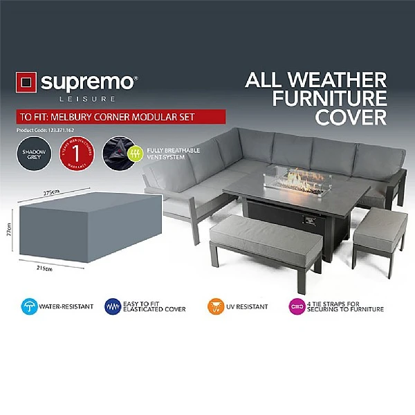 Supremo Aluminium Corner Modular Set Furniture Cover 1 Supremo Aluminium Corner Modular Set Furniture Cover