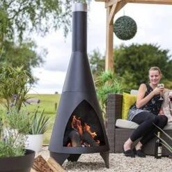 La Hacienda Colorado Medium Chimenea -Happy Garden 492635 2
