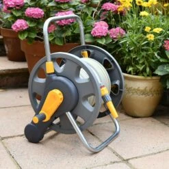 Hozelock 2-in-1 Assembled Empty Hose Reel 5 Hozelock 2-in-1 Assembled Empty Hose Reel -Happy Garden 5010646046473 3