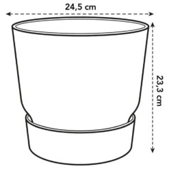 Elho 25cm Leaf Green Greenville Round Planter -Happy Garden 8711904332433 3