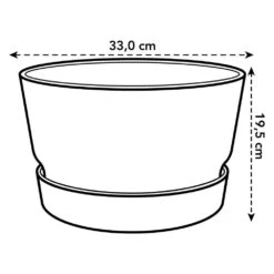 Elho 33cm Leaf Green Greenville Bowl Planter -Happy Garden 8711904332464 3