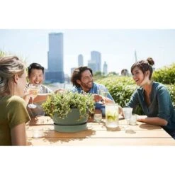 Elho 33cm Leaf Green Greenville Bowl Planter -Happy Garden 8711904332464 5