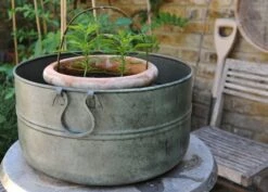 Verdigris Plant Bowl/drink Bucket -Happy Garden pr2000016191 card7 lg