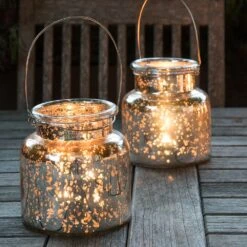 Mercury Glass Jar Lantern -Happy Garden pr2000027869 card4 lg