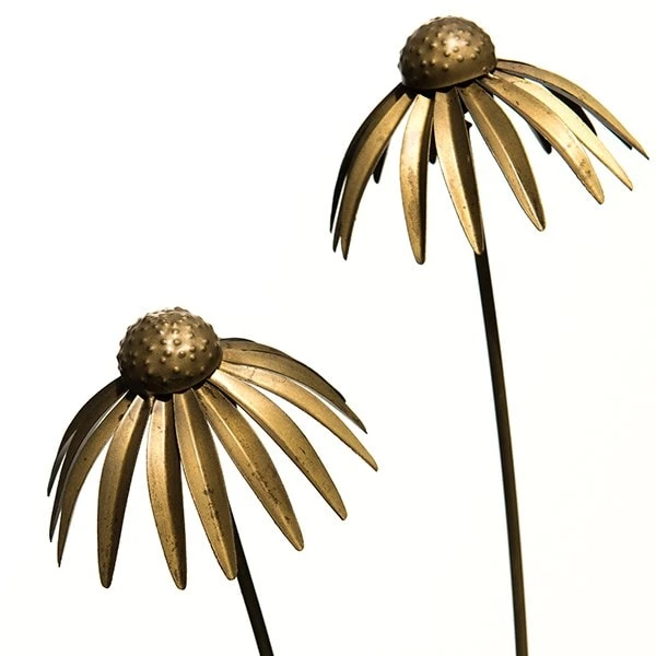 Echinacea Plant Stake - Antique Brass 5 Echinacea Plant Stake - Antique Brass - Image 5
