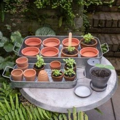 Terracotta Grow Pots - Set Of 10 With Tray -Happy Garden pr2000029288 card8 lg