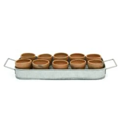 Terracotta Grow Pots - Set Of 10 With Tray -Happy Garden pr2000029288 card9 lg