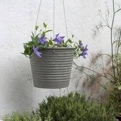 Hanging Aged Ribbed Planter 11 Hanging Aged Ribbed Planter -Happy Garden pr2000031414 card4 lg