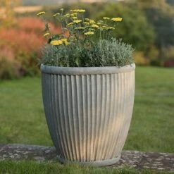 Tall Antique Zinc Dolly Pot -Happy Garden pr2000031491 card4 lg