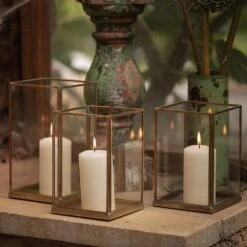 Simple Terrarium / Tealight Holder With Tray Base -Happy Garden pr2000037497 card5 lg