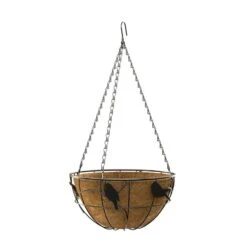 Perching Birds Hanging Basket