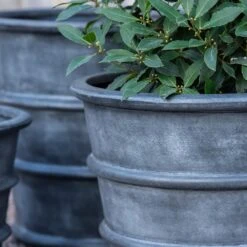 Greystoke Ribbed Planter - Aged Zinc -Happy Garden pr2000046295 card10 lg