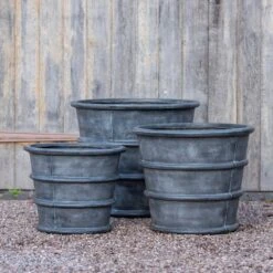 Greystoke Ribbed Planter - Aged Zinc -Happy Garden pr2000046295 card3 lg
