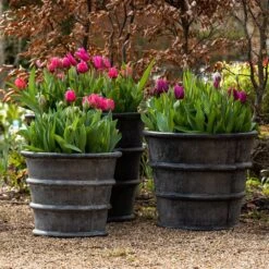 Greystoke Ribbed Planter - Aged Zinc -Happy Garden pr2000046295 card8 lg