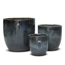 Glazed Ceramic Pot - Misty Black 9 Glazed Ceramic Pot - Misty Black -Happy Garden pr2000046301 card4 lg