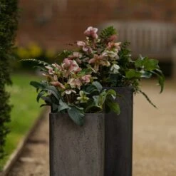 Tall Cement Cube Pot - Waxed -Happy Garden pr2000046318 card7 lg