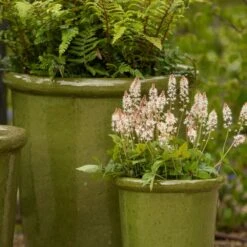 Glazed Ceramic Pot - Green -Happy Garden pr2000046324 card4 lg