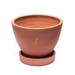 Terracotta Herb Pot And Saucer - Large 6 Terracotta Herb Pot And Saucer - Large -Happy Garden pr2000046523 card3 lg