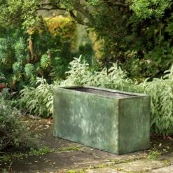 Rectangular Terrace Planter - Verdigris
