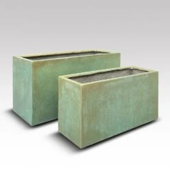 Rectangular Terrace Planter - Verdigris -Happy Garden pr2000048712 card4 lg