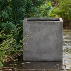 Square Terrace Planter - Weathered Cement -Happy Garden pr2000048722 card3 lg