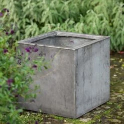 Square Terrace Planter - Weathered Cement -Happy Garden pr2000048722 card9 lg