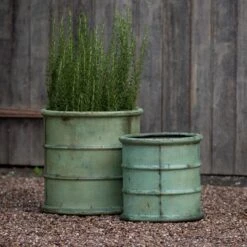 Greenwich Barrel Planter - Verdigris -Happy Garden pr2000048731 card9 lg